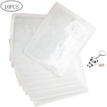 OTOTEC Lot De 20 Pochettes Adhésives Transparentes Pour Vignettes Et Permis - Étuis Pour Stationnement, Carte Grise, Permis De Conduire 10x8cm