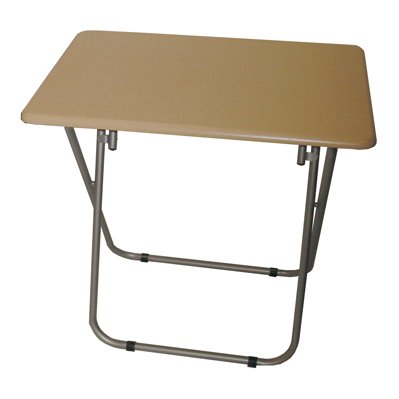 TABLE - Folding Wood and Metal Table - Beech / Silver