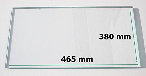 Khlschrank Einlegeboden / Glasplatte / Gemsefach  Klarglas 4 mm dick  465 mm x 380 mm - Direkt vom Glasereifachbetrieb!!!