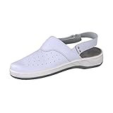  Wellness Komfort+ Herren Berufs-Clogs ESD Gastro Pflege, Größe:42; Farbe: Weiß