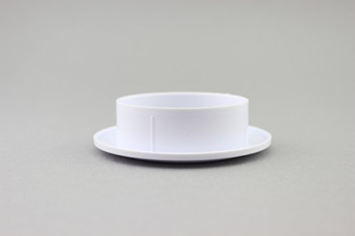 Lüftungsgitter Abschlussgitter rund Ø 90 mm weiß mit Insektennetz Gitter ABS Kunststoff witterungsbeständig Insektenschutz - 4