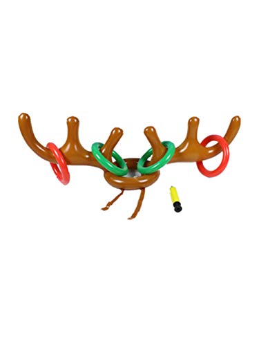 HMwish Renna Gonfiabile Natale Party Toss Game di Anelli Festa di Natale Cappello di Corna 2pz