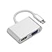 Produktbild Pudincoco USB Typ C HUB USB C zu HDMI 4K VGA Combo Adapter Konverter für Laptop MacBook Air Pro 2018 2017 Google Chromebook