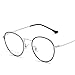 Produktbild Mkulxina Anti-Blaue Gläser Computer Schutzbrille Glasrahmen Mode Gläser für Frauen Männer (Color : Black Silver)