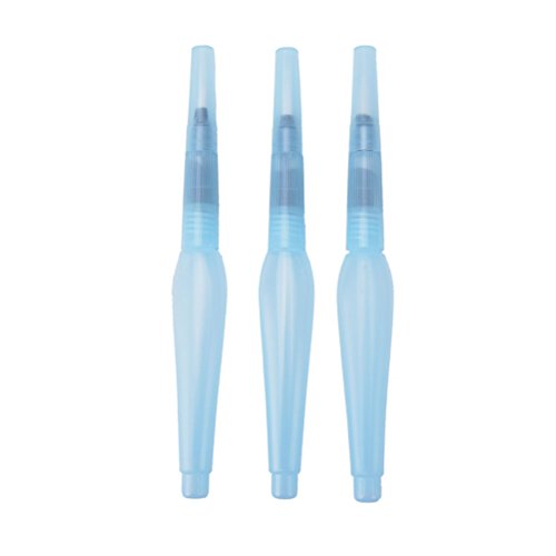 3 Stück/Satz Wasser Pinsel Stift Water Brush Pen Set Kunst Handwerk Werkzeug für Aquarellmalerei Kalligraphie-BLUE - 3
