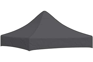 vidaXL Toit de Tente de Réception Toile de Toit de Chapiteau Remplacement de Toit de Tente Escamotable Pavillon de Jardin 2x2 m Anthracite 270 g/m²