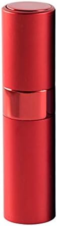UIYU Travel Empty Perfume Bottle, 8ml Mini Refillable Perfume Atomiser Perfume Pump Spray Bottle, Portable Creative Telescopic Rotation Type Perfume Atomizer - Easy Fill (Red)