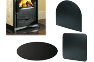 PEB Schermo per camino in Ferro, Classico, Nero, Verniciato a polvere, Ø89 cm - 10,5 Kg