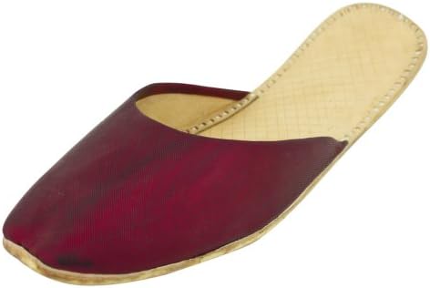Womens Maroon Casual Leather Indian Khussa Slippers Pumps Size 6uk Khu6774