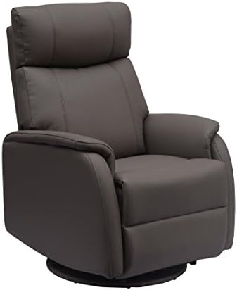 The Positano electric rocker fully upholstered leather effect recliner swivel chair (Charcoal)