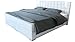 Produktbild SAM LED-Boxspringbett 200x200 cm Berlin, Kunstleder weiß, Bonellfederkern-Matratze H3, LED-Beleuchtung an Füßen & Kopfteil