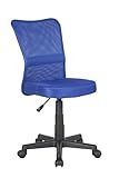 SixBros. Chaise de Bureau pivotant Bleu H-298F/2065