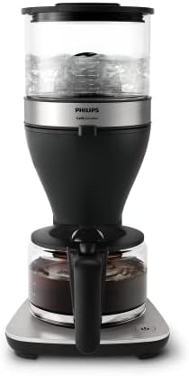 PHILIPS Macchina da Caffè - Capacità 1.25L, fino a 15 Tazze, Boil & Brew, Nero/Argento (HD5416/60)