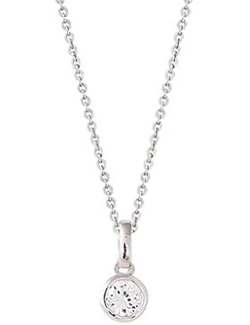 XENOX XS7285 Damen Collier Silver Circle Sterling-Silber 925 Silber weiß Zirkonia 45 cm