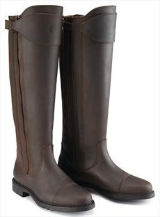 Caldene-County-Womens-Buckland-Long-Waxed-LeatherSuede-Zip-Up-Boot