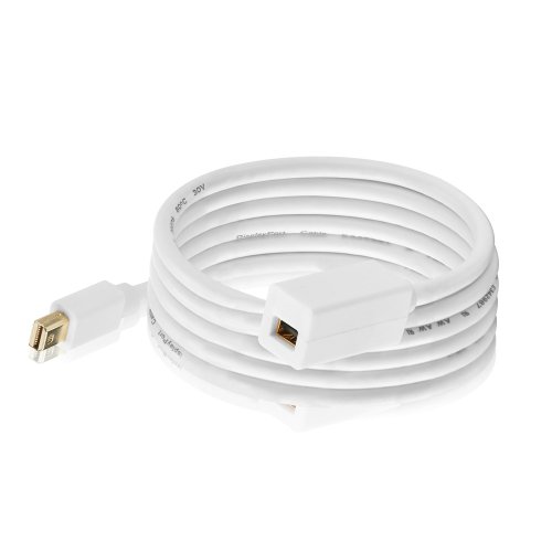 Sentivus – 1,5m (Meter) – Mini DisplayPort zu Mini DisplayPort Verlängerungskabel (miniDP Stecker auf miniDP Buchse) – weiß – 1,50m – vergoldete Kontakte – ideal für Apple-Geräte (MacBook Air, Mac Book Pro, usw.) – PC oder TV – 1080p - 3