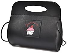 Shoulder diagonal package cute small shoulder bag Korean diagonal cross-bag cake handbag, black