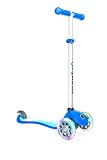 Manillar de altura ajustable Globber Lights Patinete Primo Fantasy Nave Espacial con Luces, Infantil, Blue