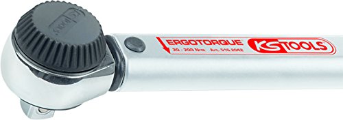 KS Tools 1/2 Zoll Ergobasic Drehmoschlüssel, 20-200 Nm, Drehknopf-Umsteck, 1 Stück, 516.2042 - 3
