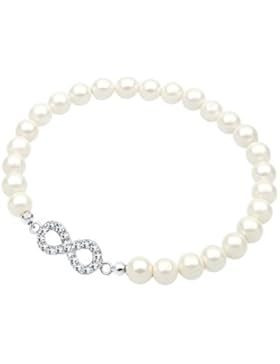 Elli Armband Infinity Unendlichkeit mit Swarovski Kristallen Perlen 18cm