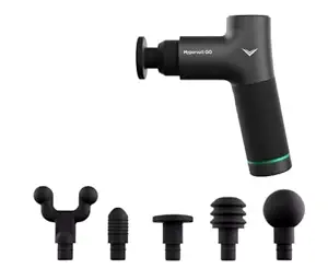 Hyperice Hypervolt GO - Deep Tissue Percussion Massage Gun with Applicator Kit