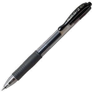 Pilot G207 Rollerball Gel Pen 0.7 Tip {Pack of 12, All Colours } (Black)