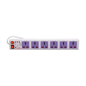 ANCHOR 250V 1440W Power Strip 6 Way with Single Switch