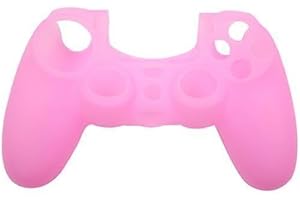CABLEPELADO Silikonhülle für PS4-Controller, weiche Silikon-Schutzhülle für PS4-Controller, Silikon-Schutzhülle für PS4-Controller, kompatibel mit PS4, Silikon (Rosa)