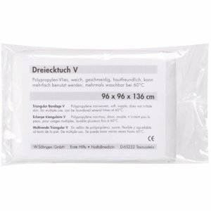 Preisvergleich Produktbild Söhngen Dreiecktuch V reinweiß 96x96x136cm