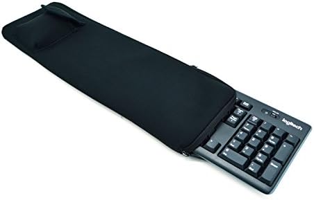 Case Wonder Black Color Soft New Neoprene Carrying Case Portable Protection Sleeve Cover Pouch Bags for Logitech MK270 Wireless Keyboard and Mouse Combo for Windows, QWERTY