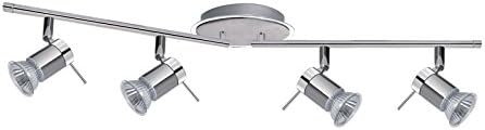 Aries 4 LED Bathroom Spot Light Bar Fitting 7444CC-LED Chrome Satin Silver