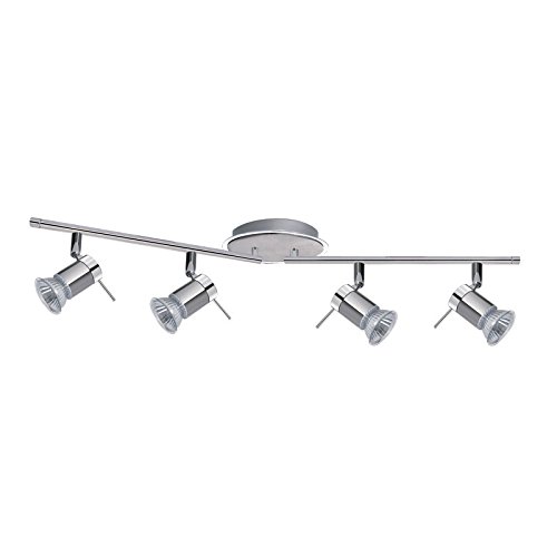 Aries 4 LED Bathroom Spot Light Bar Fitting 7444CC-LED Chrome Satin Silver