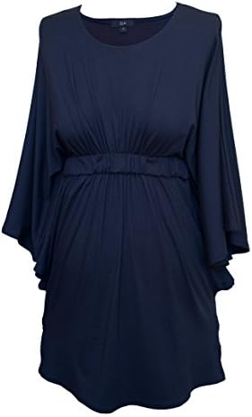 Maternity Top by Picchu, Empire line tunic style with butterfly sleeves, wear it from 0 - 9 months and after. (14, Navy Blue)