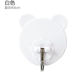 AAPP SHOP Uso en el hogar Fuerte Gancho Adhesivo Cocina Creativa baño Pared Pasta Gancho sin Rastro Puerta sin uñas detrás del Gancho de la Pared 10, Blanco