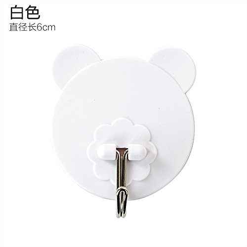 AAPP SHOP Uso en el hogar Fuerte Gancho Adhesivo Cocina Creativa baño Pared Pasta Gancho sin Rastro Puerta sin uñas detrás del Gancho de la Pared 10, Blanco