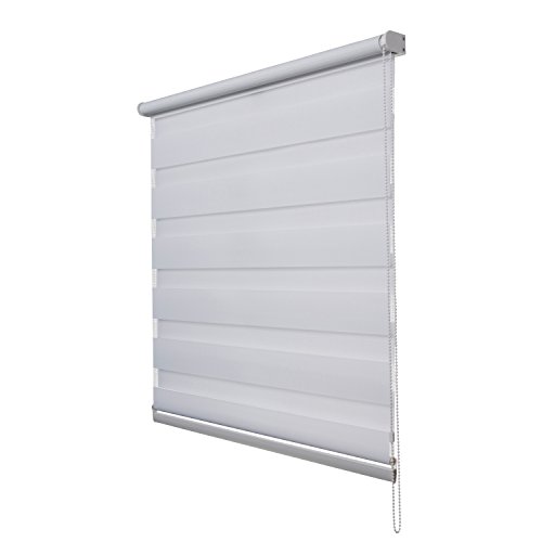 Fensterdecor Klemmfix Mini Duo-Rollo Doppelrollo ohne Bohren / Weiß 60 x 150 cm (BxH) - 4