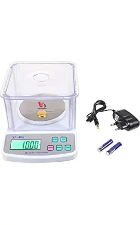 Sai pearl Digital 500gm x 10mg (0.01g) Jewellery Weighing Scales with Wind Shield & Mains Light Power Cord and for Laboratories Research Purpose