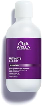 Wella Professionals ULTIMATE COLOR Step 1 – Shampoo delicato senza solfati per capelli colorati. Protegge e ravviva il colore, dona morbidezza e lucentezza naturale 100 ml