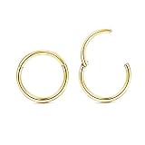 CARTILAGE HOOP GRÖSSE: Diese verbesserten 316L Edelstahlreifenringe mit der Stärke 18G = 1MM und 8MM Innendurchmesser, wundervoller Piercingschmuck für Sie, können auch als Septumringe, Lippenringe, Nasenringe, Helixringe, Knorpelringe, Tragusringe oder anderer Piercingschmuck.