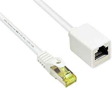 Good Connections Cat.5e Ethernet LAN Patch Cable Snagless RNS, SF/UTP, 100 MHz; Gigabit Capable (10/100/1000 Base-T Ethernet Networking) for Patch Panel, Switch, Router, Modem white White 10 m