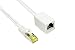 Produktbild Good Connections RJ45 Ethernet LAN Patchkabel-Verlängerung mit Cat. 7 Rohkabel, mit Rastnasenschutz RNS, S/FTP, PiMF, halgenfrei, 500MHz, OFC, CU - 10-Gigabit-fähig (10/100/1000/10000-Base-T Ethernet Netzwerke) - weiß, 0,5 m