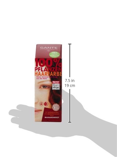 SANTE Naturkosmetik Pflanzen-Haarfarbe Pulver mahagonirot (100 g) - 5