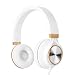 Produktbild Kanen IP-2050 faltbarer Stereo-Kopfhörer, modernes Headset mit in-Line Mikrofon Ergonomisches Design und Noise Cancelling. Gute Klangqualität und starker Tiefbass, für PC /smart Phone/iPhone/iPad/Samsung/PSP/iPod /HTC/Blackberry/Android(Weiss und Gold)