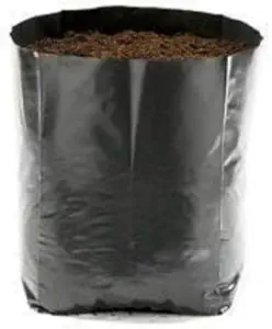 Garden Basket Plastic Nursery Bags Plastic Poly Grow Bag Plant Bag Black UV Protected - 4 X 6 inch (Pack of 500)