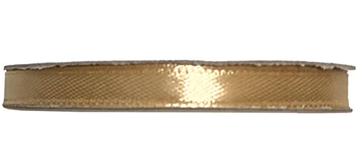Satinband 25 Meter x 6mm in 31 Farben; Satin Stoff Rolle/ Hochzeit Dekoband Geschenkband Party Nähen Basteln Autoschleife (12. Hell Gold)