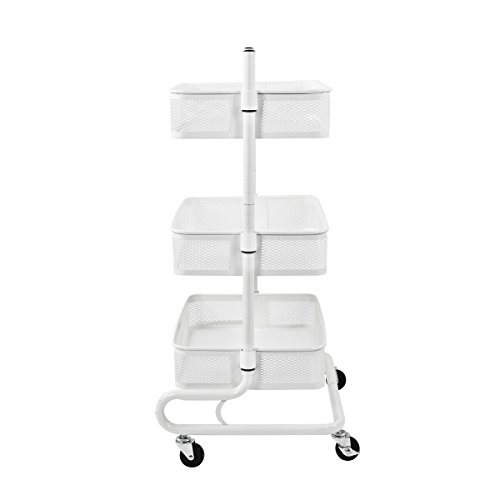 bremermann® Universal-Rollwagen weiß mit 3 Ablagekörben - 4