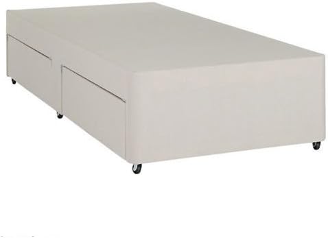 Smartslumber Faux Suede Divan Bed Base With Vertical Panel Headboard - (6ft Super King, Light Brown / Sand) - Without Storage – SS2105