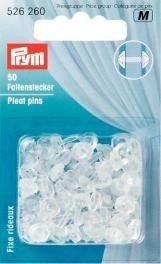 PRYM Kunststoff Pins für Vorhang Falten, 50 Stück