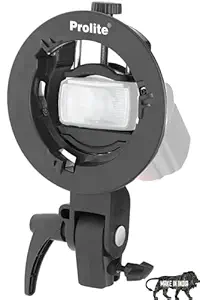 Prolite S2 Bracket | Bowens Mount, Tilt Control, Umbrella Slot | for All Speedlite Flash, Softbox, Reflector, Snoot | Camera Photography & Videography
