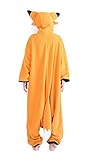 Aivtalk Erwachsene Tier Kostüme Pyjamas Jumpsuit Onesie Fuchs Cosplay Kostüm Flanell Cosplay Schlafanzug für Karneval Ostern Halloween Weihnacht Orange XL - 